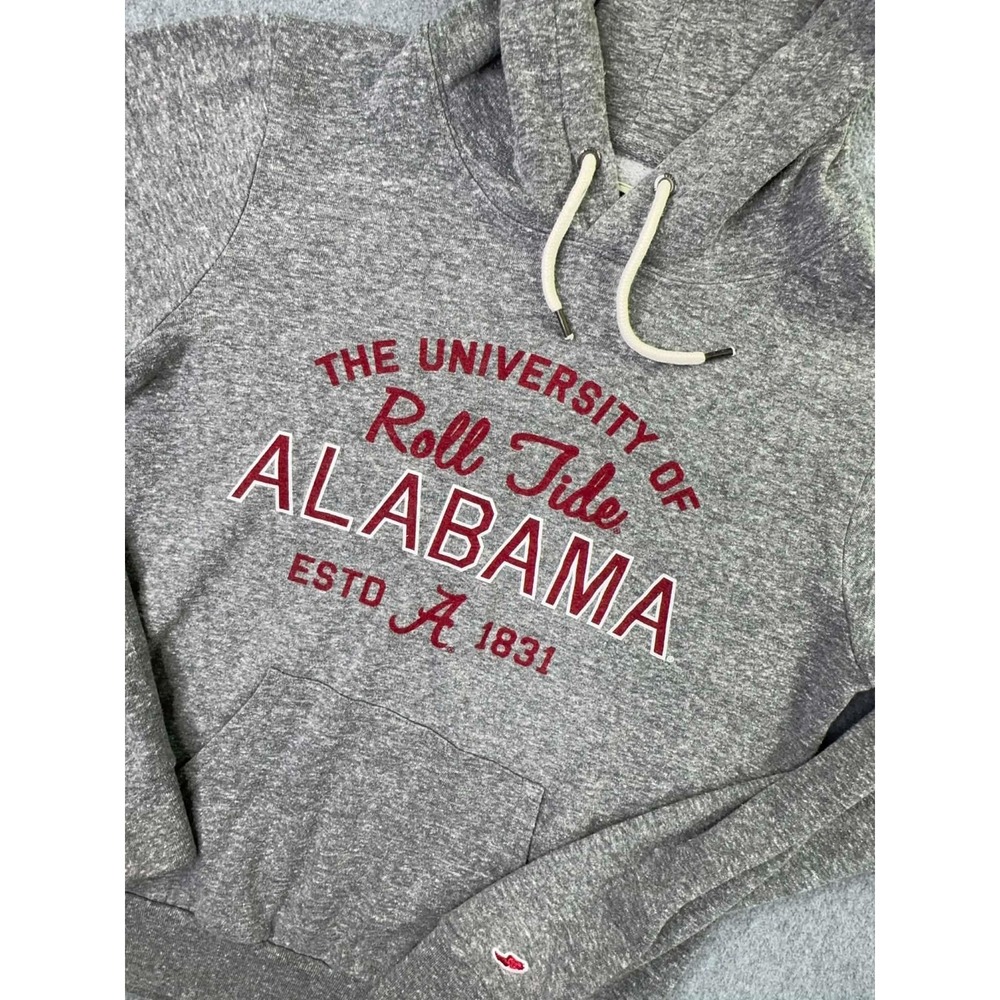League University of Alabama‎ Hoodie Men's M Roll Tide Crimson Tide Heather Gray